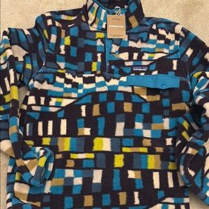 Patagonia Blue and Yellow Zip Up Jacket